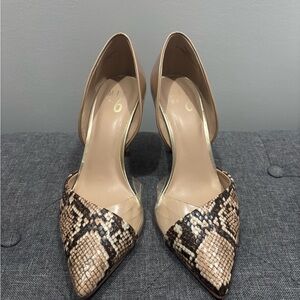Mix No 6 Snakeskin Patterned Heels